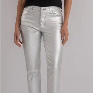 Tommy Bahama white (silver) metallic denim size 14